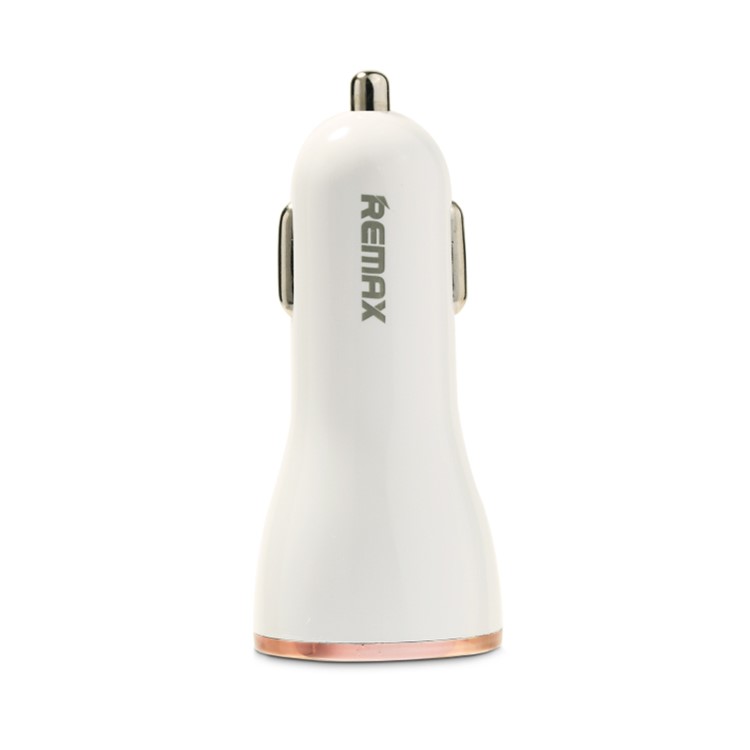 REMAX Dolfin Triple Ports 3.4A USB Car Charger for iPhone iPad Samsung HTC - Rose Gold Color-2