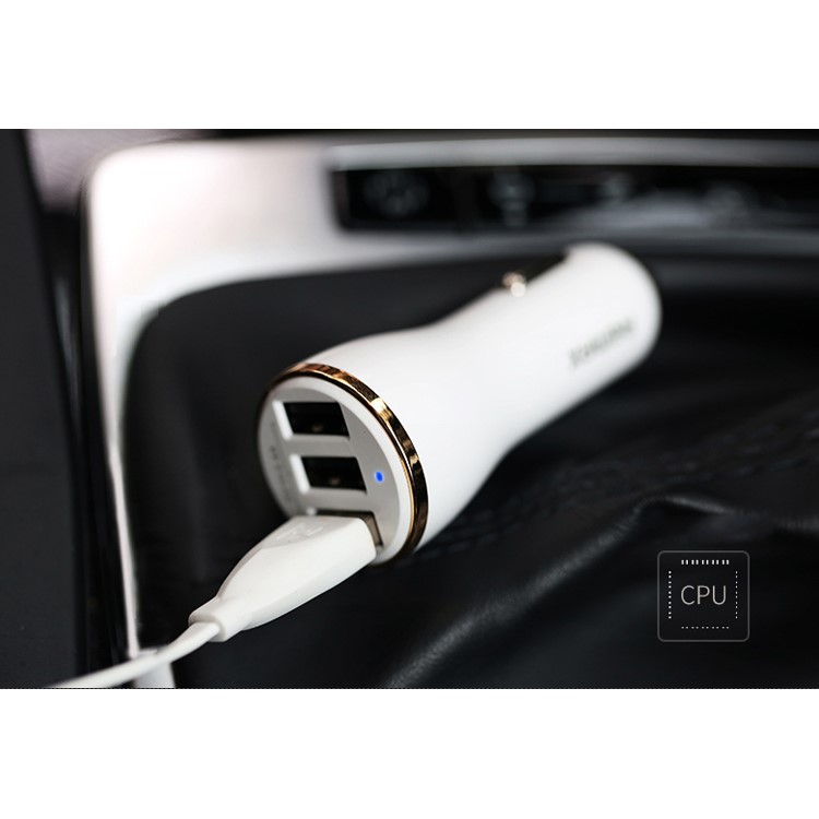REMAX Dolfin Triple Ports 3.4A USB Car Charger for iPhone iPad Samsung HTC - Gold Color-4