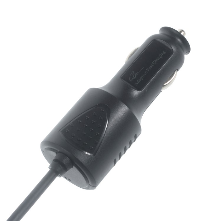 Vehicle Car Charger with USB Type-C Coiled Cable for LG G5/Xiaomi Mi 5 Etc - Black-3
