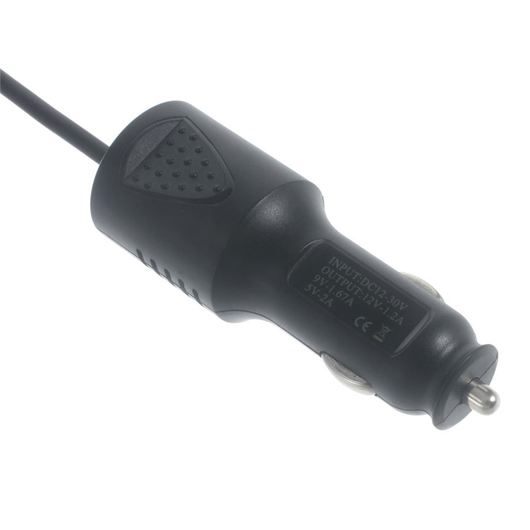 Vehicle Car Charger with USB Type-C Coiled Cable for LG G5/Xiaomi Mi 5 Etc - Black-4