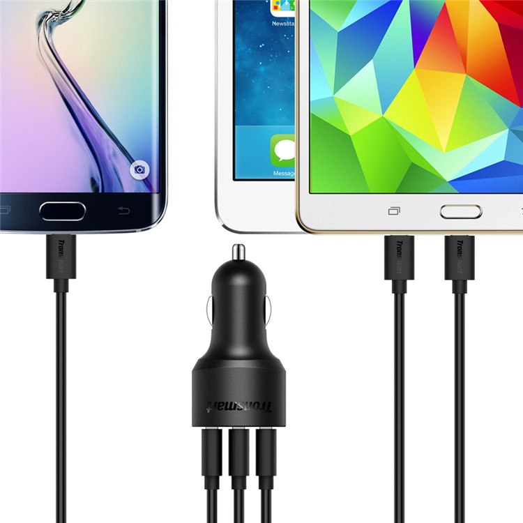 TRONSMART C3PTA USB Car Charger Quick Charge 3.0 3-Port for Samsung S7/S7 Edge Etc-5