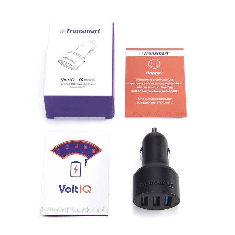 TRONSMART C3PTA USB Car Charger Quick Charge 3.0 3-Port for Samsung S7/S7 Edge Etc-8