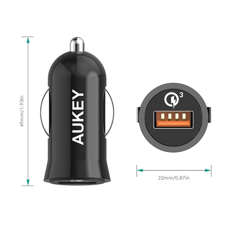 AUKEY CC-T10 19.5W USB Car Charger with Quick Charge 3.0 & AiPower-2
