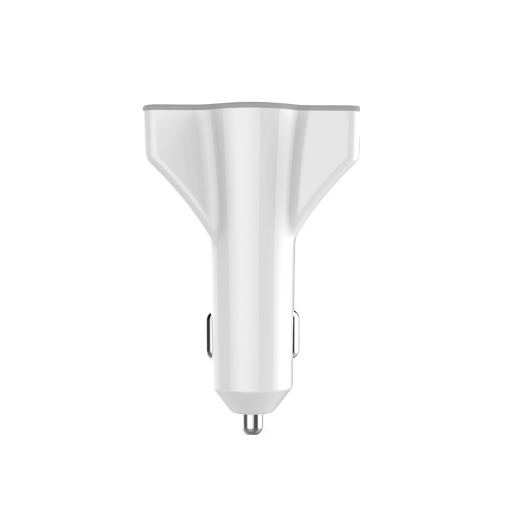 SEZU Space Shuttle Shaped 5.2A 3-Port USB Car Charge for iPhone iPad Samsung LG - White-2