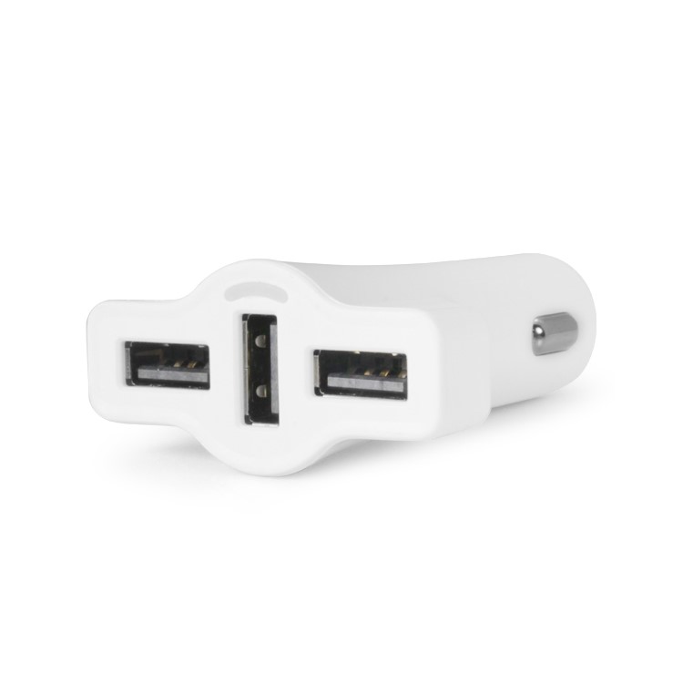 SEZU Space Shuttle Shaped 5.2A 3-Port USB Car Charge for iPhone iPad Samsung LG - White-4