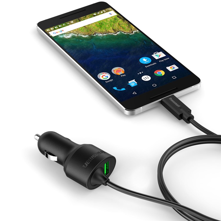 TRONSMART CCTA Dual Port Car Charge with Quick Charge 3.0 & Type-C Cable Ports (CE,RoHS,FCC)-15