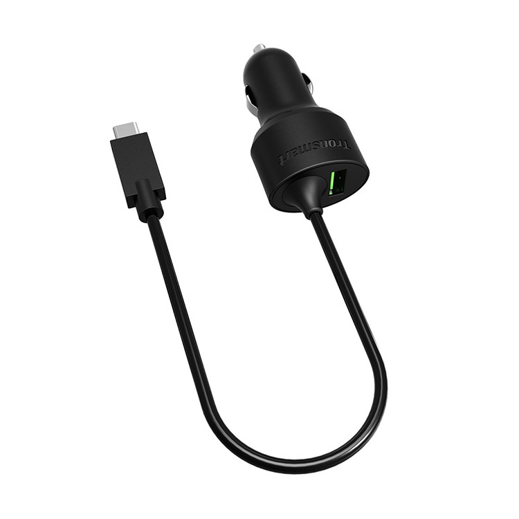 TRONSMART CCTA Dual Port Car Charge with Quick Charge 3.0 & Type-C Cable Ports (CE,RoHS,FCC)-2