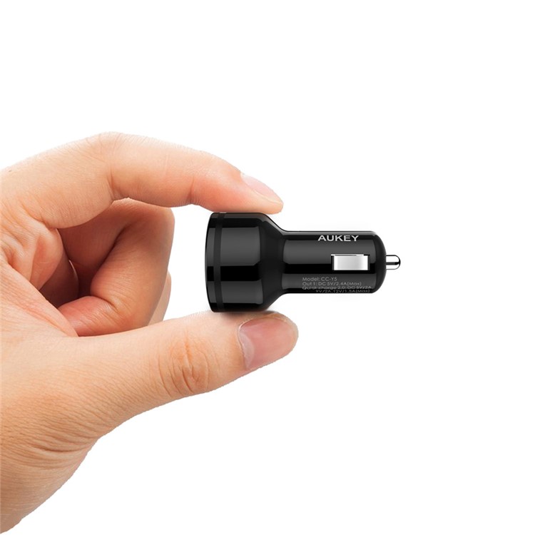 AUKEY CC-Y5 2-port USB Car Charger with Quick Charge 2.0 & AiPower-3