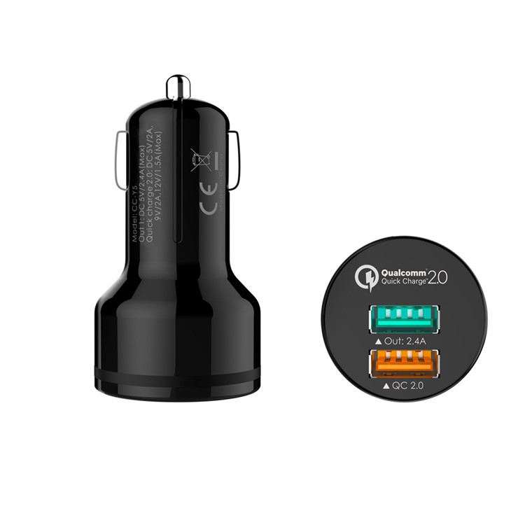 AUKEY CC-Y5 2-port USB Car Charger with Quick Charge 2.0 & AiPower-4