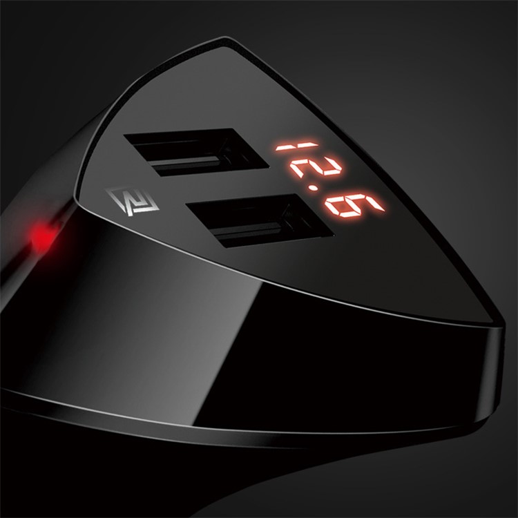 REMAX Aliens 2 USB Car Charger 3.4A with LED Voltage Display for iPhone iPad Samsung-5