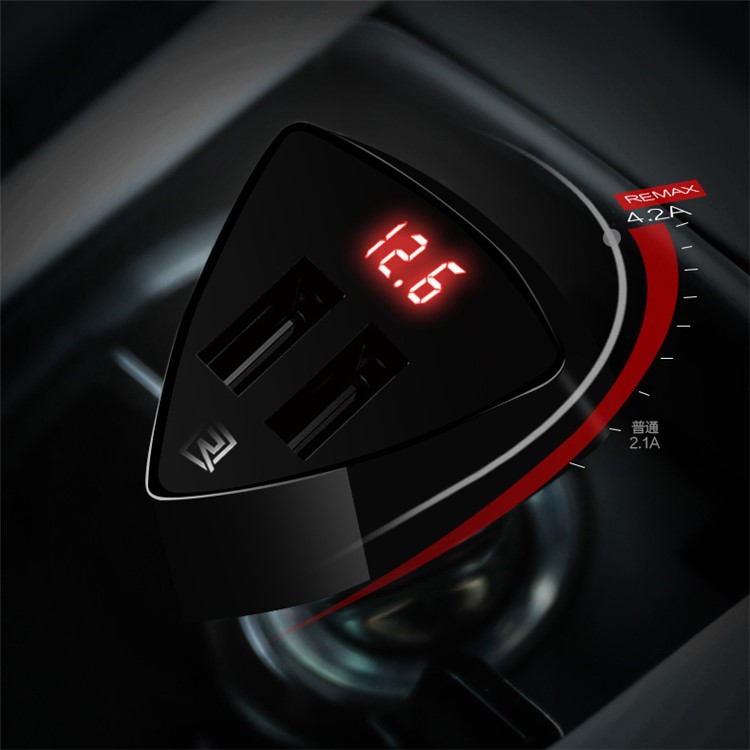 REMAX Aliens 2 USB Car Charger 3.4A with LED Voltage Display for iPhone iPad Samsung-6