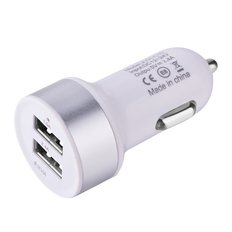 Devia Smart Dual Usb Ports 2 4a Car Charger Ce Rohs For Iphone