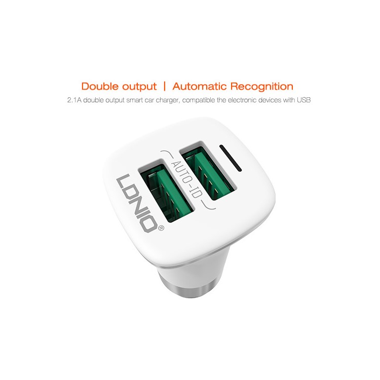 LDNIO C301 3.4A 2 puertos USB cargador de pared inteligente para el iPhone Samsung (CE / RoHS)-4