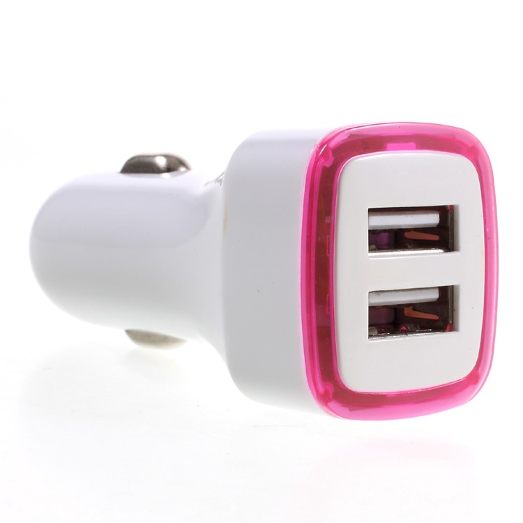 PINZUN 2.1A Dual Port USB Car Charger Adapter for iPhone iPad Samsung - Rose-4
