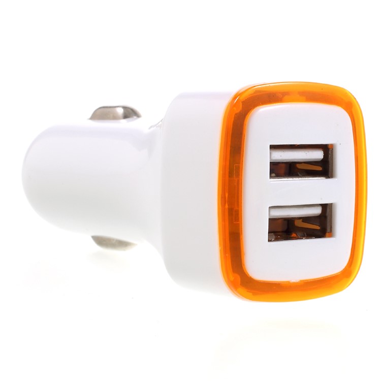 PINZUN 2.1A Car Charger Adapter Dual USB for iPhone iPad Samsung - Orange-5