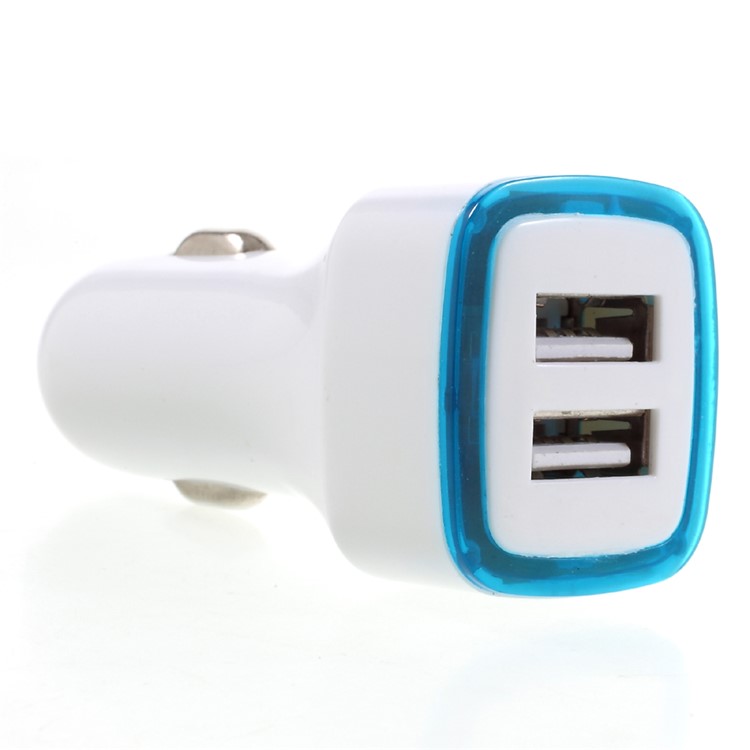 PINZUN 2.1A 2-Port USB Car Charger Adapter for iPhone iPad Samsung - Blue-5