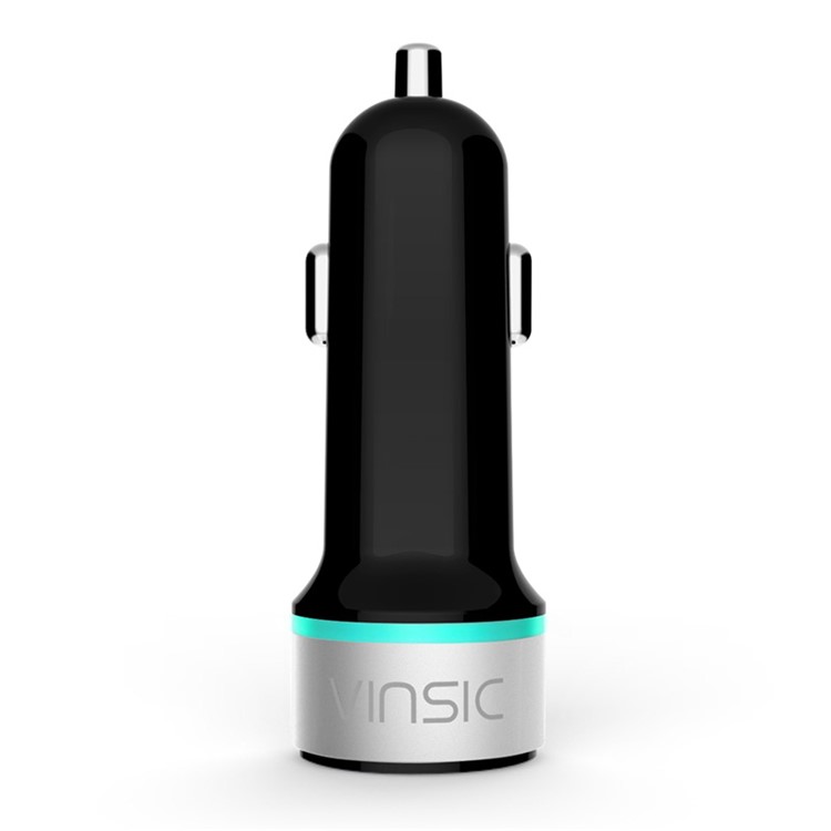 VINSIC VSCC202 4.8A Dual USB Port Car Charger for iPhone iPad Samsung - Black-1