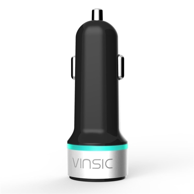 VINSIC VSCC202 4.8A Dual USB Port Car Charger for iPhone iPad Samsung - Black-1