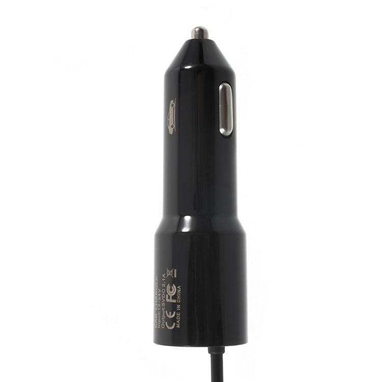 2.1A Portable Car Charger with Micro USB Cable & USB Interface for Samsung Galaxy S7 edge - Black-4