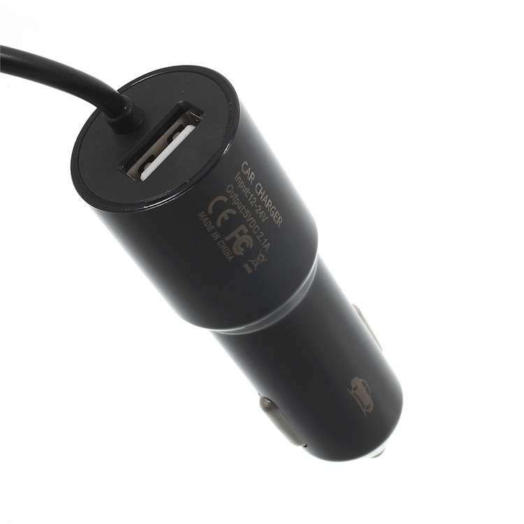 2.1A Portable Car Charger with Micro USB Cable & USB Interface for Samsung Galaxy S7 edge - Black-6