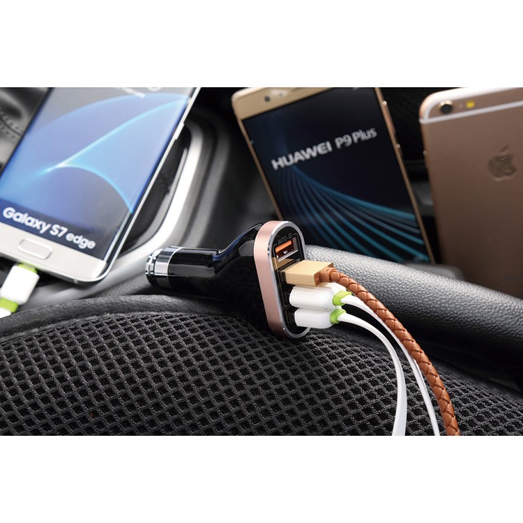 LDNIO C701Q Quick Charge 2.0 4-Port 7A Car Charger Adapter + Micro USB Cable (CE/RoHS/FCC)-11