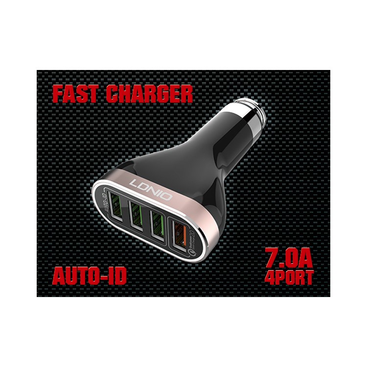 LDNIO C701Q Quick Charge 2.0 4-Port 7A Car Charger Adapter + Micro USB Cable (CE/RoHS/FCC)-13