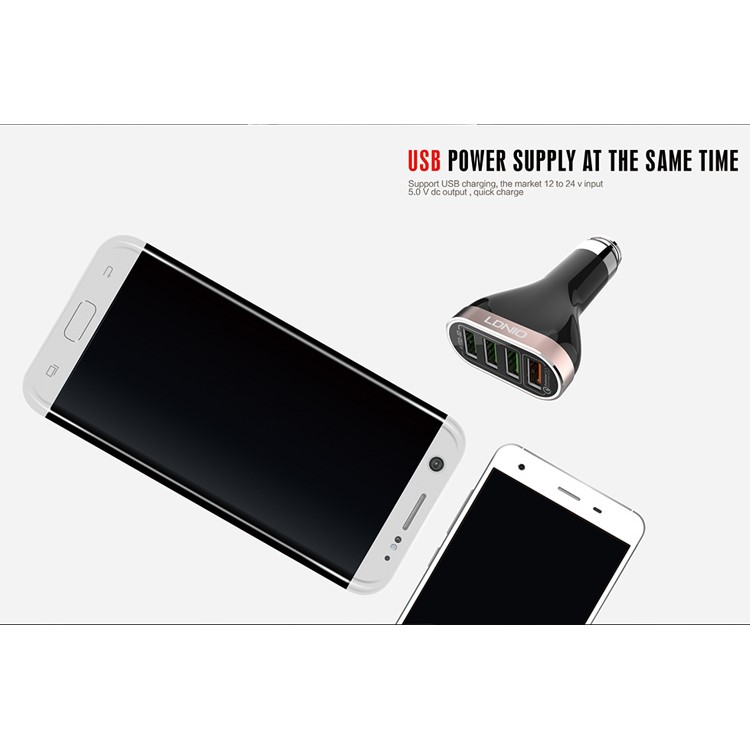 LDNIO C701Q Quick Charge 2.0 4-Port 7A Car Charger Adapter + Micro USB Cable (CE/RoHS/FCC)-7