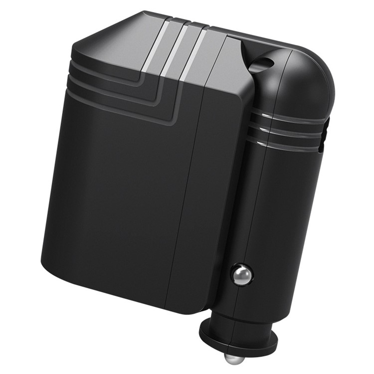 ROCK 2.1A Dual USB Car Charger with Lighter Socket - Black-1