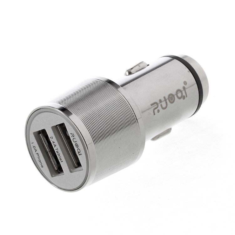 ZUOQI ZQ-N404B Metal 2 Ports USB Car Charger with Emergency Hammer (CE/FCC/RoHS) - Silver-3