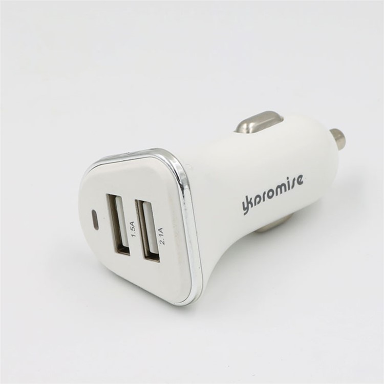 YK-M15 Dual USB Port Portable Car Charger for iPhone iPad Samsung LG Etc-2