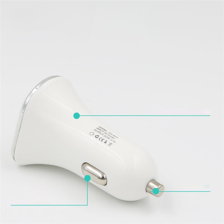 YK-M15 Dual USB Port Portable Car Charger for iPhone iPad Samsung LG Etc-3