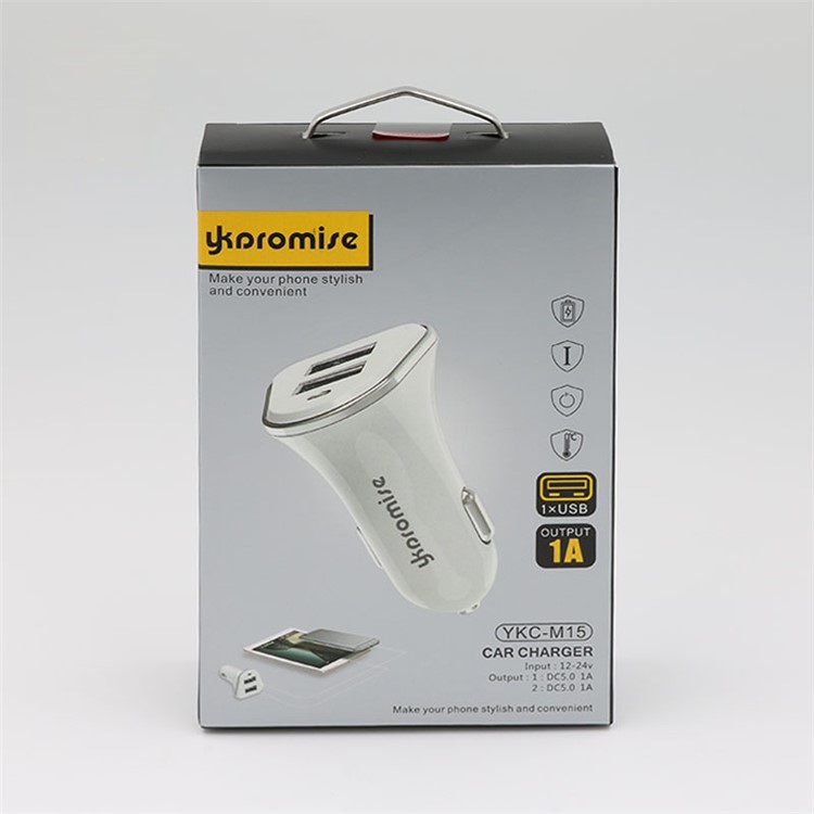 YK-M15 Dual USB Port Portable Car Charger for iPhone iPad Samsung LG Etc-4