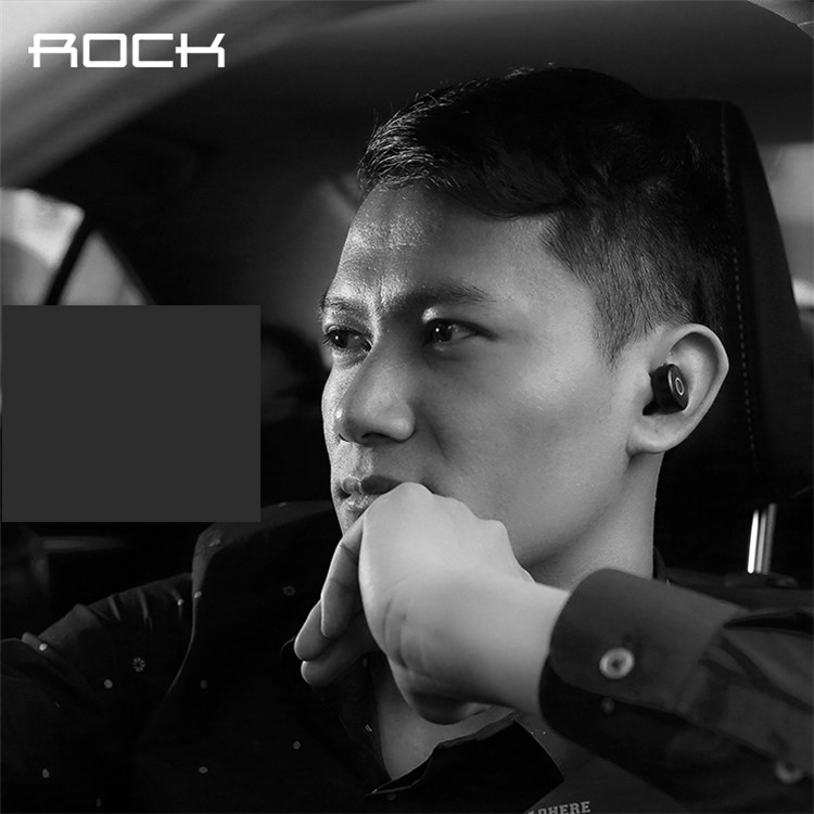 ROCK Hands-free Bluetooth Earphone 2.4A Car Charger with Safety Hammer for iPhone Samsung Etc - Black-3