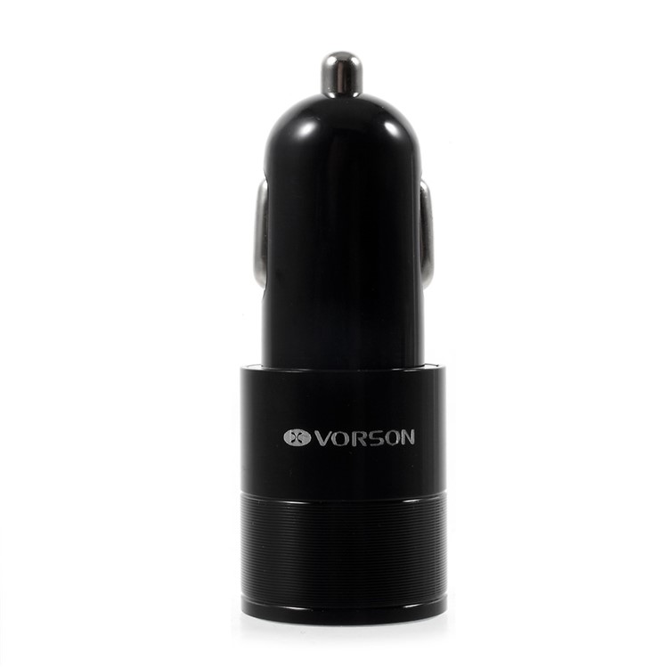 VORSON DC 5V 3A Dual USB Port Car Charger (Type-c + USB 2.0) - Black-4
