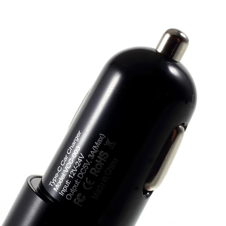VORSON DC 5V 3A Dual USB Port Car Charger (Type-c + USB 2.0) - Black-8