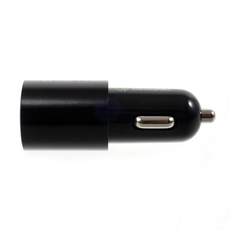 VORSON Quick Charge 3.0 Dual USB Port Car Charger - Black-4