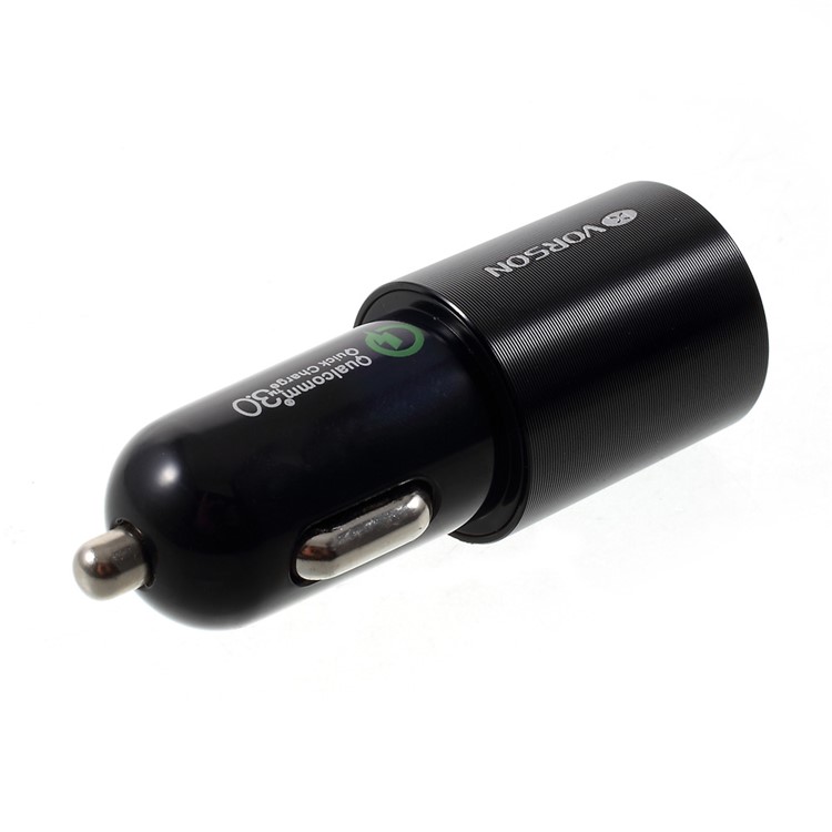 VORSON Quick Charge 3.0 Dual USB Port Car Charger - Black-5