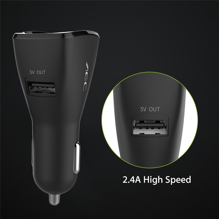 AEC BQ638 5V 2.4A Single USB Car Charger Bluetooth V4.1 Single In-ear Earphone - Black-11