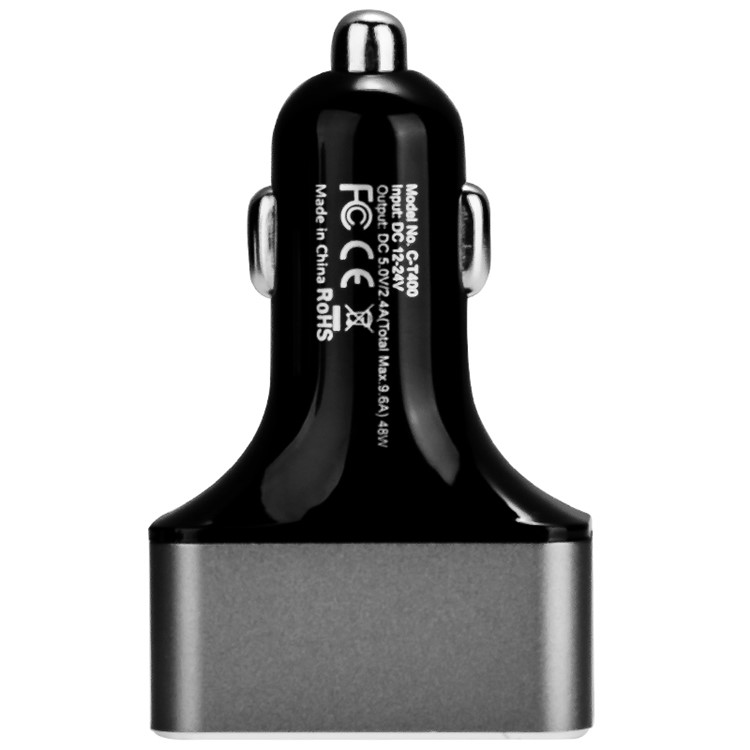 JOYROOM C-T400 5V 2.4A Fast Charge 4 Ports USB Car Charger Adapter - Tarnish-5