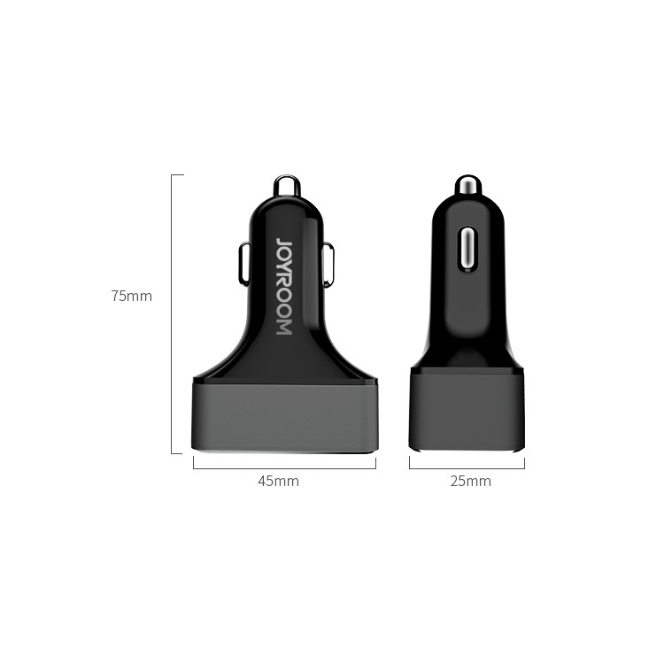 JOYROOM C-T400 5V 2.4A Fast Charge 4 Ports USB Car Charger Adapter - Tarnish-8