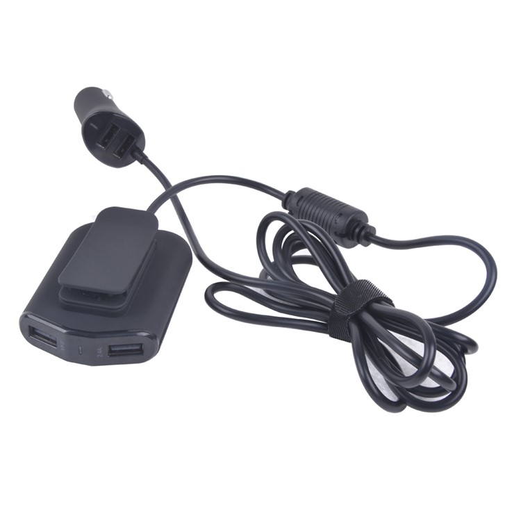 C75 4-Port USB 9.6A Car Front and Back Seat Charger for iPhone Samsung Huawei Etc-2