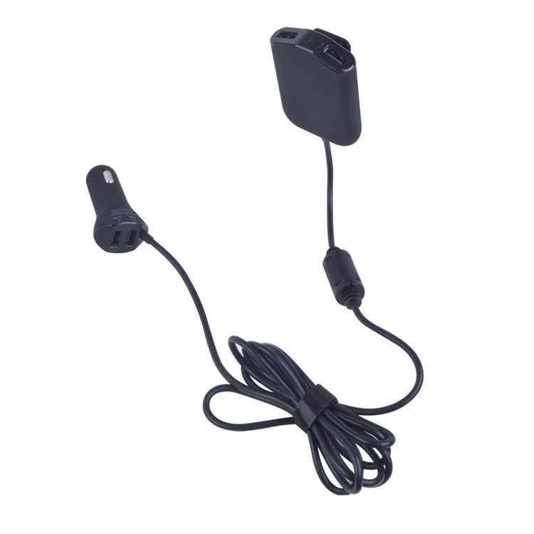 C75 4-Port USB 9.6A Car Front and Back Seat Charger for iPhone Samsung Huawei Etc-3