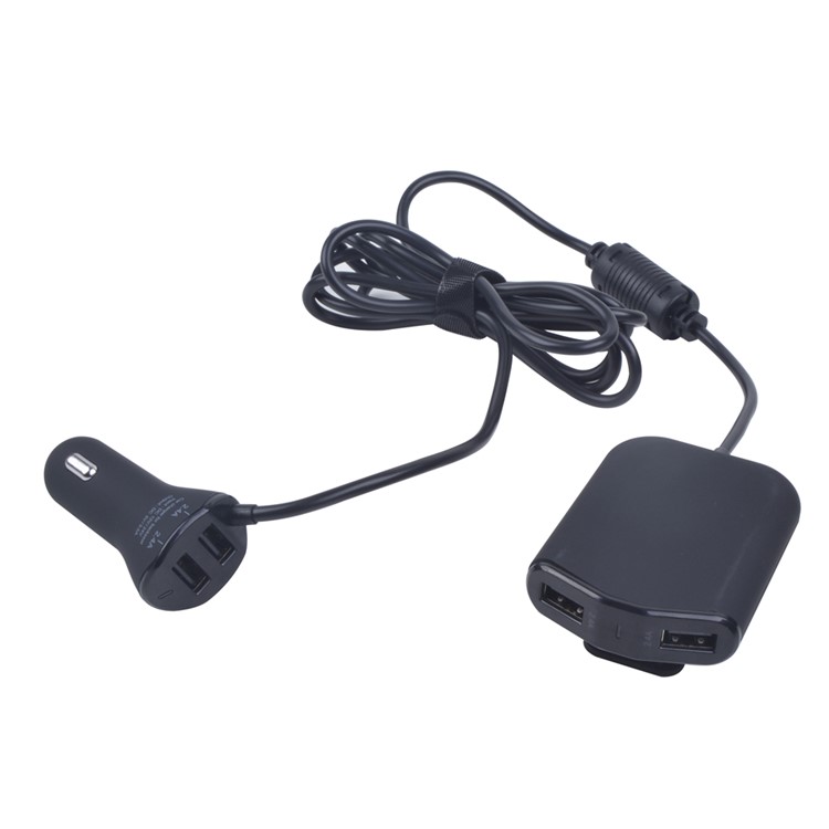 C75 4-Port USB 9.6A Car Front and Back Seat Charger for iPhone Samsung Huawei Etc-4