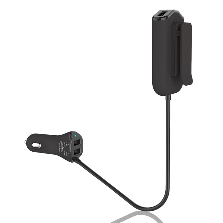 C75 4-Port USB 9.6A Car Front and Back Seat Charger for iPhone Samsung Huawei Etc-6