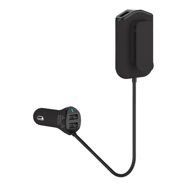 C75 4-Port USB 9.6A Car Front and Back Seat Charger for iPhone Samsung Huawei Etc-8