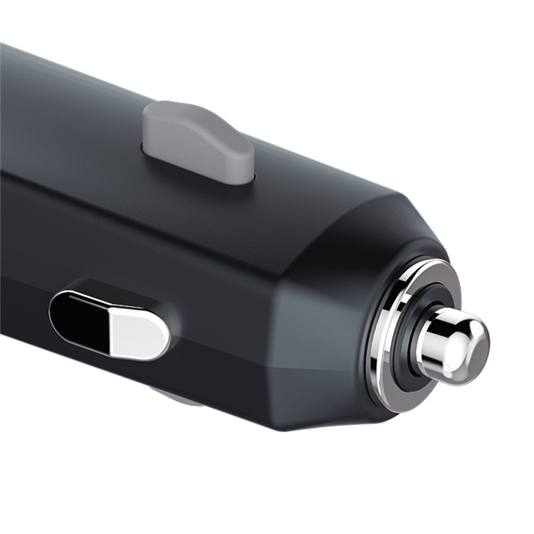 NEWMINE C72 4.8A Dual USB DC 12V / DC 24V Car Charger with LED Display Screen - Black-10