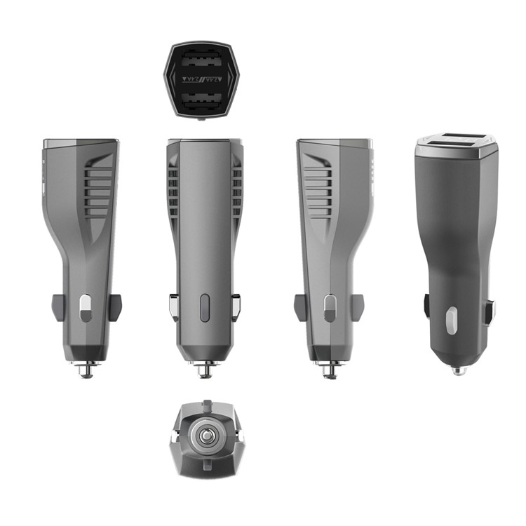 4.8A Dual USB Ports 12V/24V Car Charger for iPhone Samsung LG Etc - Black-14
