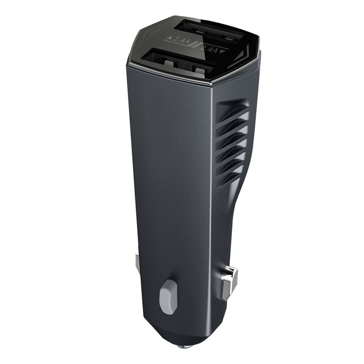 4.8A Dual USB Ports 12V/24V Car Charger for iPhone Samsung LG Etc - Black-3