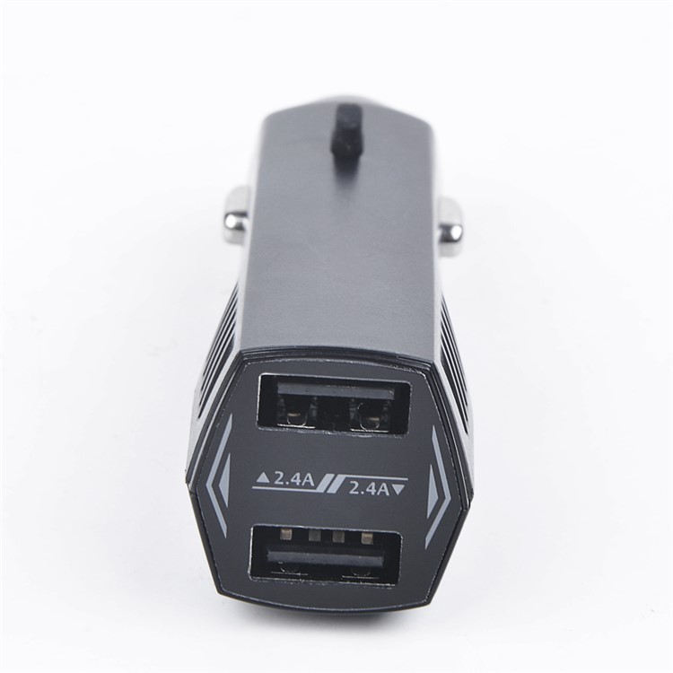 4.8A Dual USB Ports 12V/24V Car Charger for iPhone Samsung LG Etc - Black-8