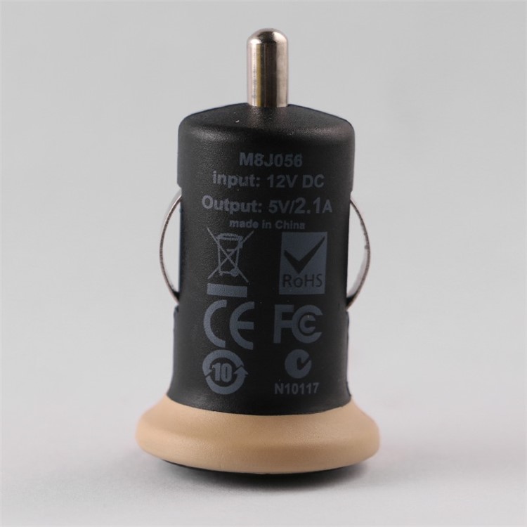 BUDI 10W 2.1A USB Phone Tablet Car Charger + 1.2m/4ft Micro USB Cable (CE/FCC) - Black-3